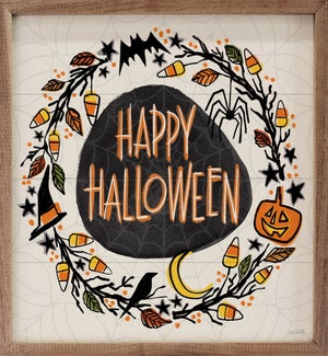 Halloween Wreath II Watercolor By Anne Tavoletti